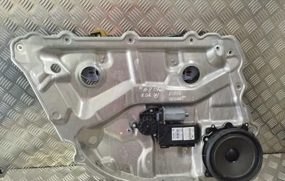 Rear door window regulator with motor