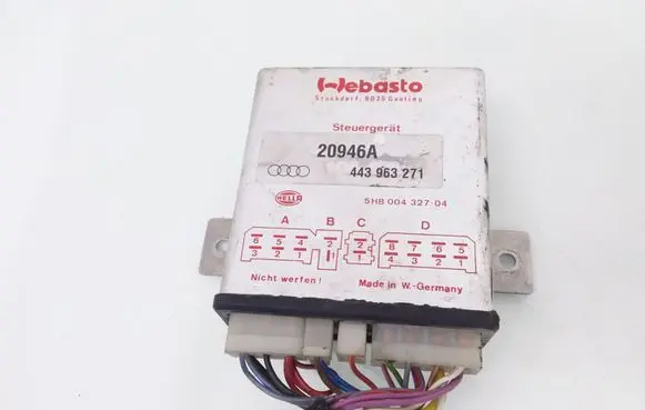 Audi A6 S6 C4 4A Auxiliary heating control unit/module 443963271 5HB004327