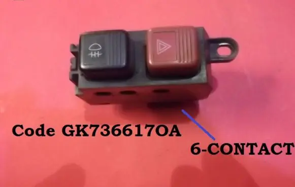 Mazda 626 Hazard light switch GK736617OA