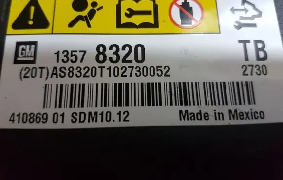 Opel Insignia A Airbag control unit/module 13578320