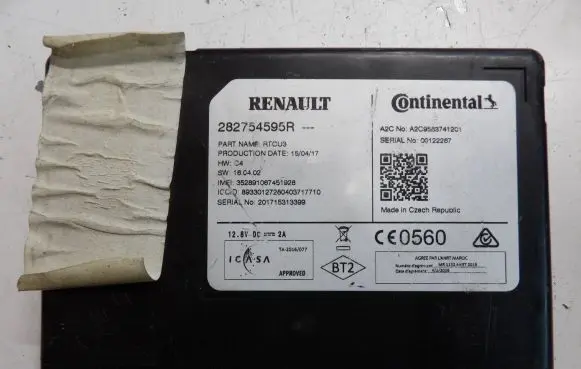 Renault Megane IV Other control units/modules 282754595R A2C9583741201