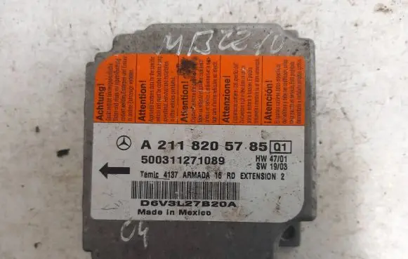 Mercedes-Benz E W211 Airbag control unit/module A2118205785 500311271089 D6V3127B20A