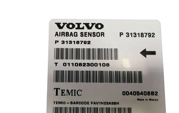 Volvo XC60 Airbag control unit/module P31318792 00405408B2 T011082300108