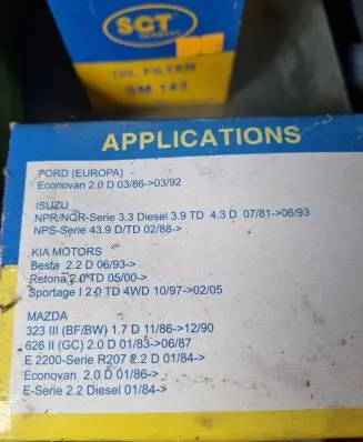 Mazda 323 Fuel filter SM120 W111480 P3828