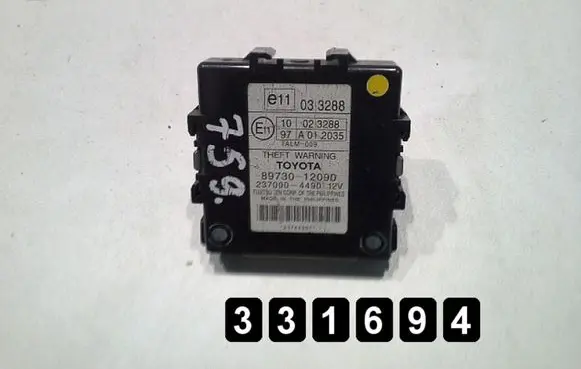 Toyota Auris 150 Engine control unit/module 89730-12090