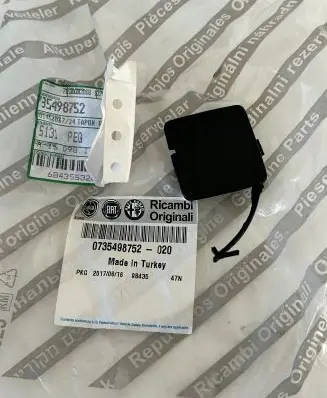 Fiat Doblo Rear bumper row hook cap/cover 0735498752