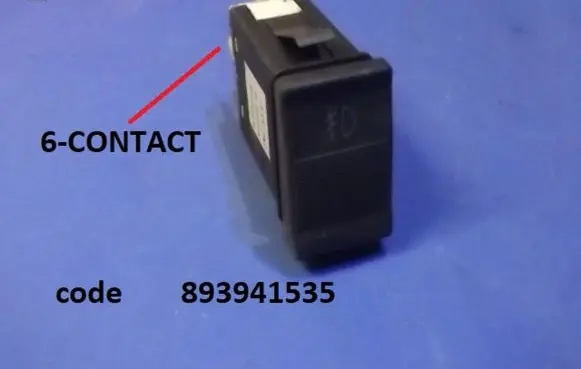 Fog light switch
