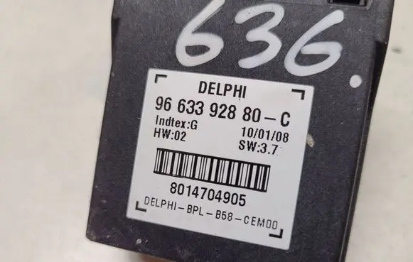 Citroen C4 Grand Picasso Alarm control unit/module 9663392880