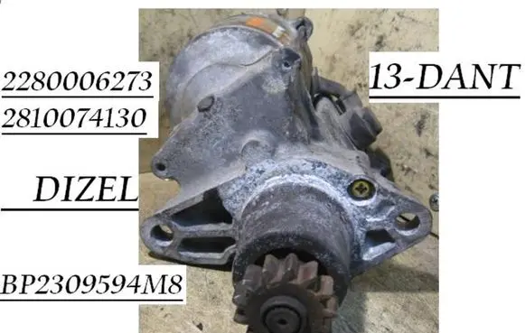 Toyota Verso Starter motor 2280006273 BP2309594M8