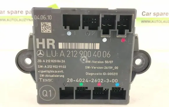 Mercedes-Benz GLK (X204) Door control unit/module 2129004006 2129004206