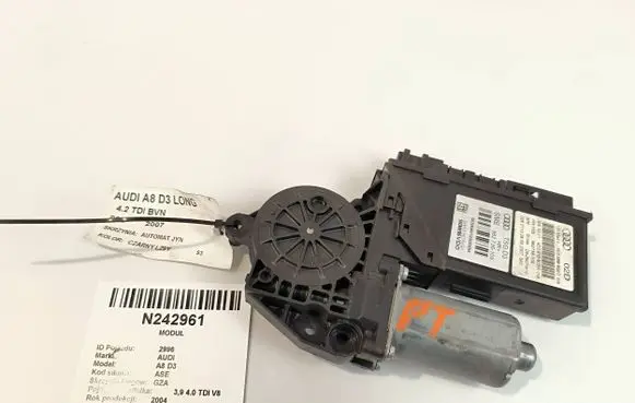 Audi A8 S8 D3 4E Rear door window regulator motor 4E0959802D 4E0910802A 5WK45676KBF
