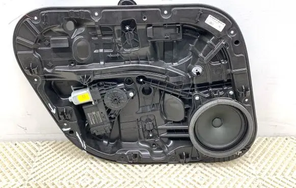 Rear door window regulator with motor