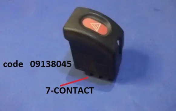 Opel Tigra A Hazard light switch 09138045