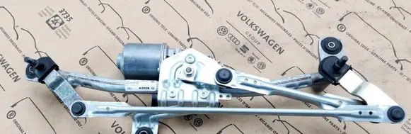 Front wiper linkage and motor