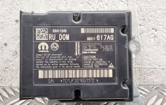 Chrysler Pacifica Airbag control unit/module 68211617AG T01JF3216G1170