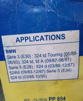 BMW M3 e30 Fuel filter ST345 PH6355 WP92881