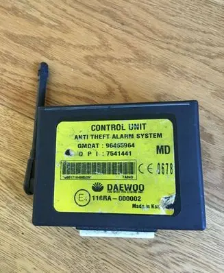 Chevrolet Matiz Alarm control unit/module 96465964 7541441