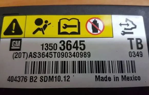 Opel Insignia A Airbag control unit/module 13503645