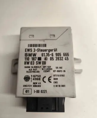 BMW 3 E46 Immobilizer control unit/module 61356905666 05393245 110187