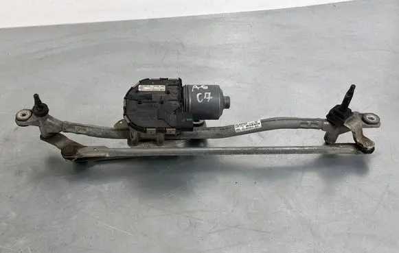 Front wiper linkage and motor