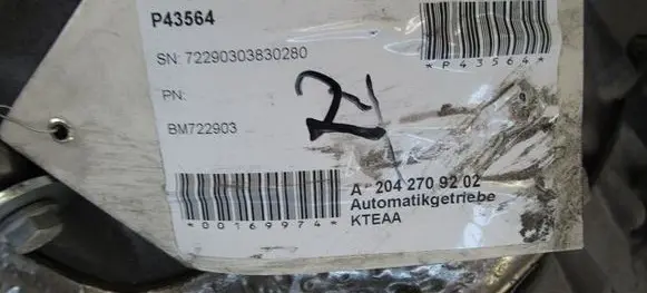 Mercedes-Benz X-class W470 Automatic gearbox 72290303830280KG