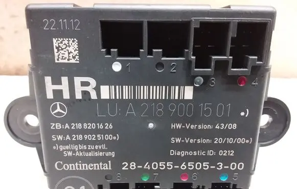 Mercedes-Benz C W204 Door control unit/module A2189001501