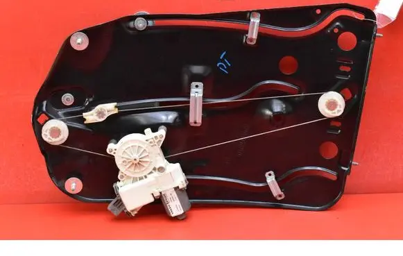 Rear door window regulator with motor