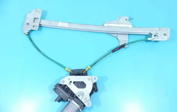 Rear door window regulator with motor
