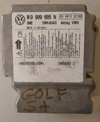 Volkswagen Golf Plus Airbag control unit/module 1K0909605N