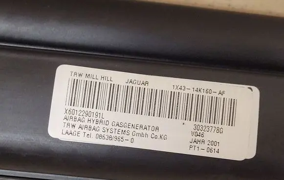 Jaguar X-Type Roof airbag 1X4314K160AF