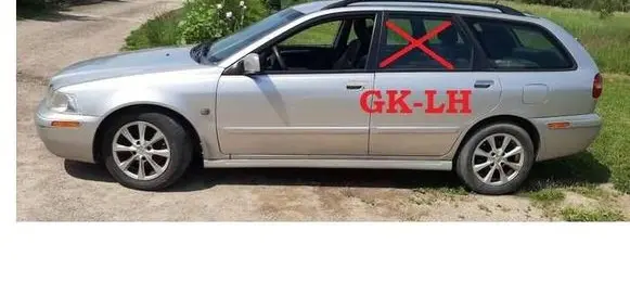 Volvo S40, V40 Rear door window glass 30854152 UK220EF21R20