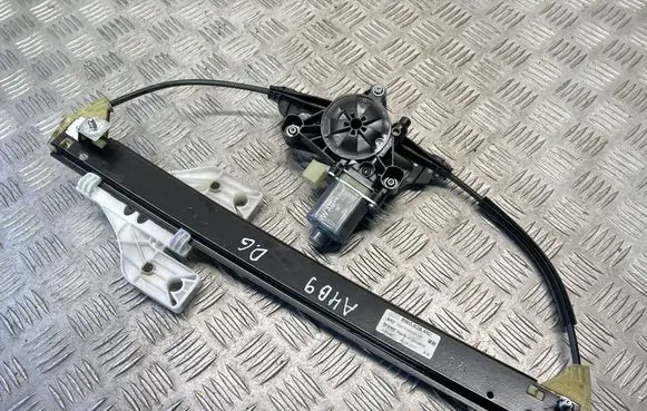 Rear door window regulator with motor