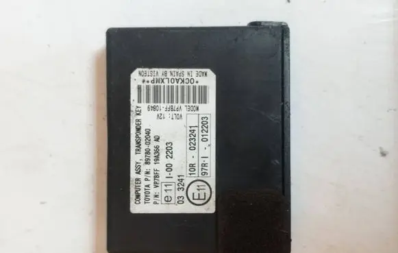 Toyota Auris 150 Immobilizer control unit/module 8978002040 VP7BFF19A366AC