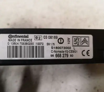 Peugeot 308 Bluetooth control unit module 9666827980 S180073002