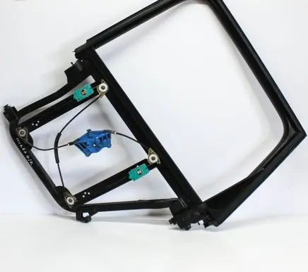 Rear door window regulator with motor