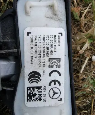 Mercedes-Benz C AMG W205 Tire pressure sensor 2546AGG4 2013DJ5531 CAJJ3LP03001