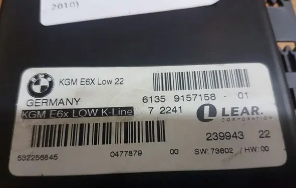 BMW 5 E60 E61 Central body control module 6135915715801 23994322