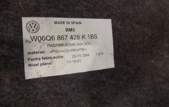 Volkswagen Polo Other trunk/boot trim element