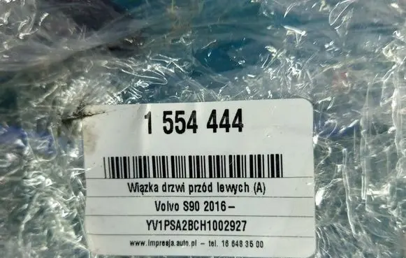 Volvo S90, V90 Front door wiring loom 31398916AC IMPRK1554444