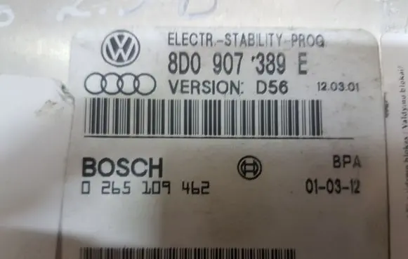 Audi A6 S6 C5 4B ABS control unit/module 8D0907389E 0265109462