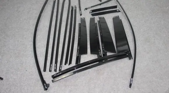 BMW X6 M Front door glass trim molding