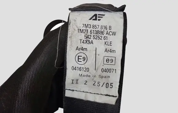 Ford Galaxy Rear seatbelt 7M3857816B 1M21613B86ACW