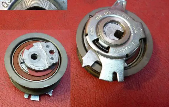 Volkswagen Golf VI Belt tensioner pulley 03L109243B