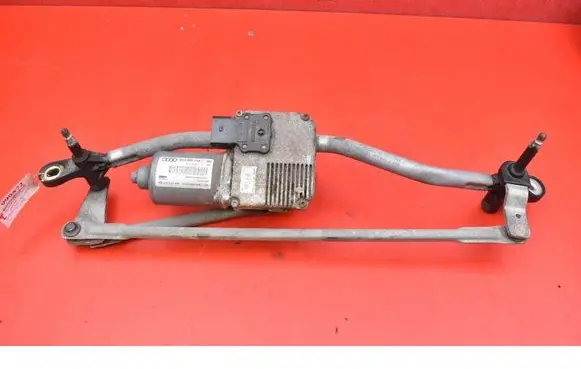 Front wiper linkage and motor