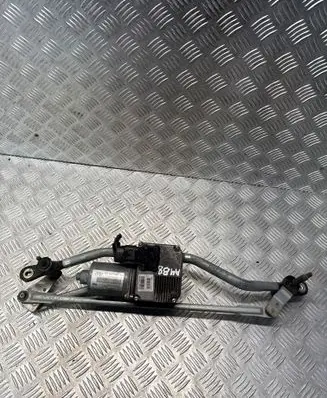 Front wiper linkage and motor