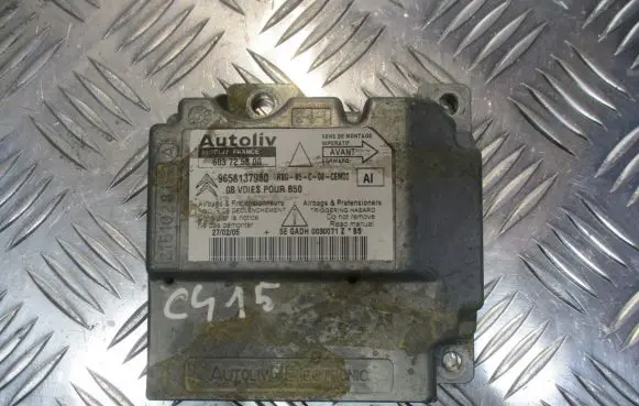 Citroen C4 I Airbag control unit/module 9658137980