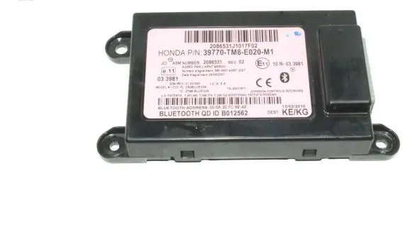Honda Insight Bluetooth control unit module 39770TM8E020M1