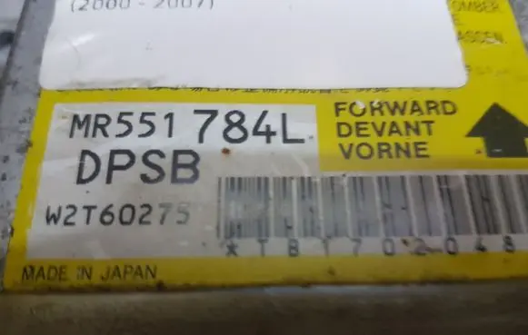 Mitsubishi Pajero Airbag control unit/module MR551784L W2T60275
