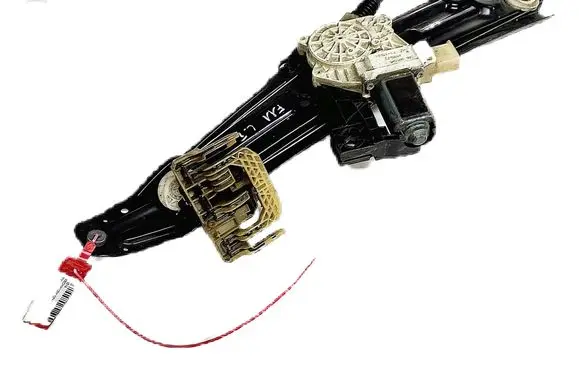 Rear door window regulator with motor