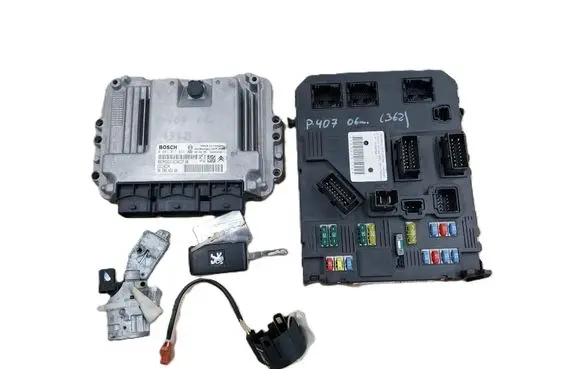 Peugeot 407 Engine ECU kit and lock set 1039S09917 0281011633